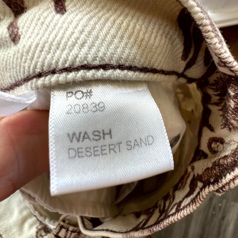 Reformation Jeans "Desert Sand" Cowboy Print High-Rise Straight Jeans 25 - Picture 5 of 8